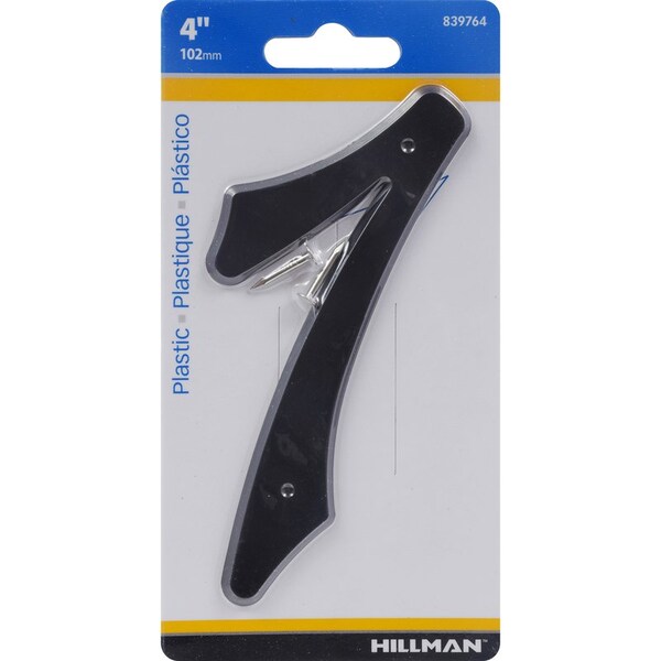 Hillman HILLMAN 4 in. Black Plastic Nail-On Number 7 1 pc, PK10 839764 - main
